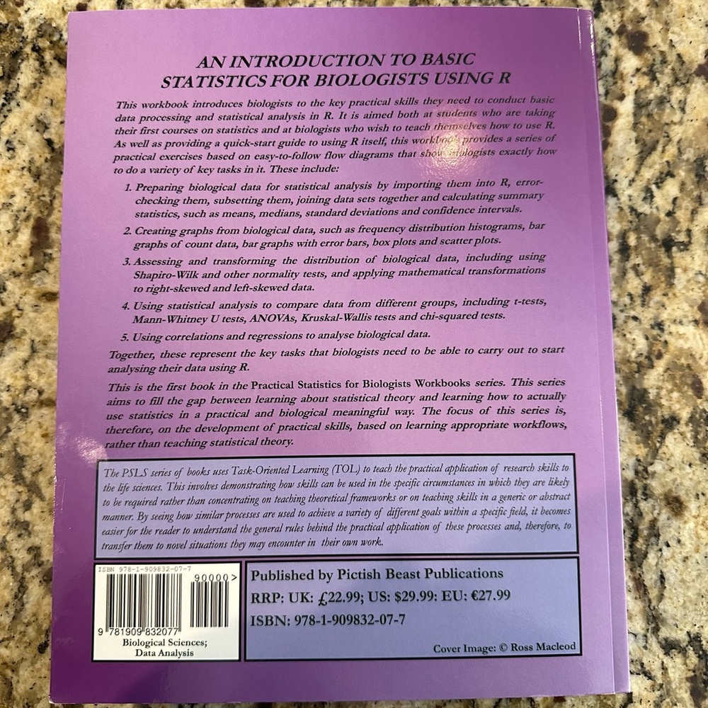 Workbook, Introduction to basic statistics for biologists using R - Picture 2 of 3